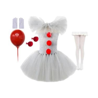 Imagem de Fantasia De Palhaço Horrível Pennywise Para Crianças Com Vestido Tutu,
