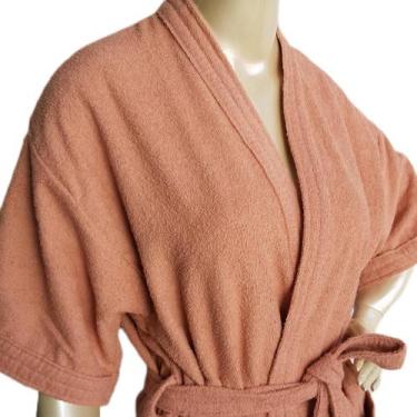 Imagem de Roupão Banho Adulto Atoalhado Algodão Feminino Masculino Robe M - Marg