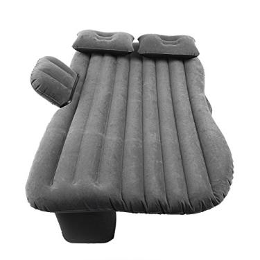 Imagem de Zerone Cama inflável para carro, confortável universal, cama de ar de PVC para carro, conjunto de colchão de carro de até 150 kg, incluindo bomba de ar e 2 travesseiros para viajar e acampar