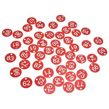 Imagem de 100 peças de plástico para de dormitório armário de supermercado, palavra vermelha + branca