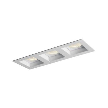 Imagem de Spot de Embutir Newline Flat para 3 Lâmpadas Par 20 E27 Bivolt Branco