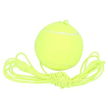 Imagem de Yuecoom Bolas de treinamento de tênis profissionais com cordão para autoprática, bolas de tênis verdes de bolinhas de borracha para treinador de tênis único, bola de tênis para jogador de tênis único 6,35 cm