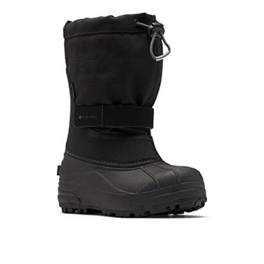Imagem de Columbia Bota de neve infantil unissex Powderbug Plus II, Preto, grafite, 18