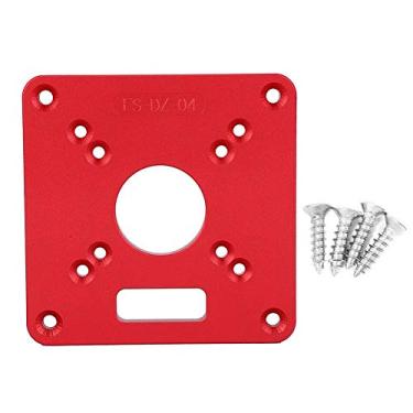 Imagem de Router Table Plate Insert, Aluminium Alloy 6061 Anodic Oxidation Engraving Router Table Plate Red Board Universal Trimming Machine Flip Board for Woodworking