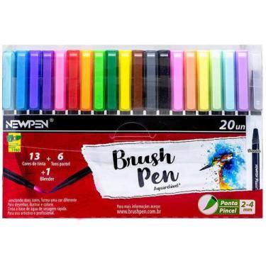 Imagem de Brush Pen 19 Cores + 1 Blender 20 Unidades Newpen