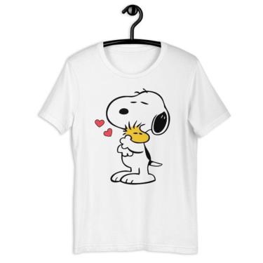 Imagem de Camiseta Blusa Tshirt Feminina - Snoopy Love Amor