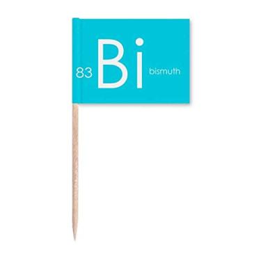 Imagem de Elementos Químicos Mesa menstrual Metais Pobres Bismuto Bi Palito de Dente Marcador Topper Decoração de Festa