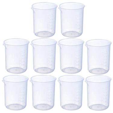 Imagem de 10 peças de copos de mistura de resina de 150 ml, copos de medição líquida, copo de plástico, copos de resina epóxi de graduação para alimentos de tinta epóxi de resina, uso em laboratório