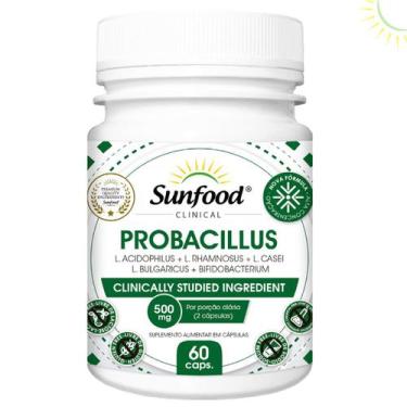 Imagem de Probacillus 500Mg 60 Caps Sunfood Probiotico Digestivo