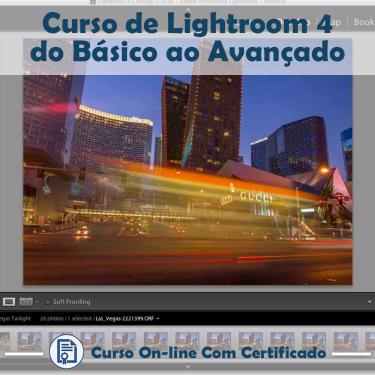 Imagem de Curso Online em videoaula do básico ao avançado de Lightroom 4 com Certificado + 2 brindes