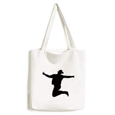 Imagem de Educação física pulando esportes sacola sacola sacola sacola de compras casual bolsa de mão