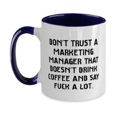 Imagem de Gerente de marketing para homens e mulheres, Don't Trust a Marketing Manager que, Caneca de 325 ml, xícara de colegas