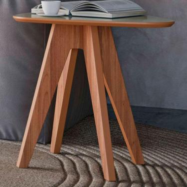 Imagem de Mesa De Canto Orgânica 100% Mdf Off White/freijo Tb614 - Dalla Costa