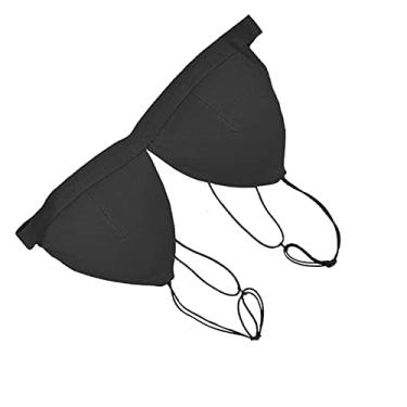 Imagem de Sutiã Copa Triângulo Em V Profundo, Cor Simples Mantenha Confortável Sutiã Sem Fio Respirável Sem Costura para a Vida Diária de Mulheres para Meninas