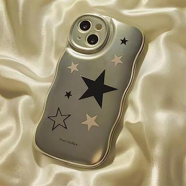 Imagem de Capas de telefone Color Stars INS para iPhone 11 12 13 Pro Max à prova de choque Cool Punk Hip Hop Fofa Cobertura completa Espessura Soft Shell, 1, para iPhone14pro