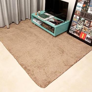 Imagem de Tapete Sala Quarto Felpudo Pelo Curto 200x150 verde (Champanhe Mescla)