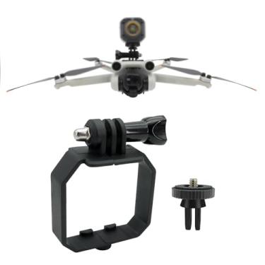 Imagem de Suporte adaptador de câmera para DJI Mini 3 Pro/Mini 3 Drone Carry Bracket Top Extension Camera 1/4 Parafuso Adaptador Suporte Suporte Compatível com Go Pro/Câmera de Ação Insta360/Luz de LED