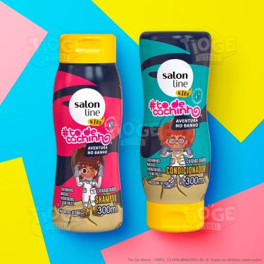 Imagem de Kit 2 #ToDeCachinho Kids Cabelos Ondulados Cacheados Crespos Infantil Shampoo + Condicionador