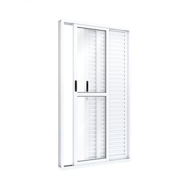 Imagem de Porta Balcão de Correr Lateral em Aluminio 213x120x12cm Esquerda