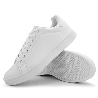 Imagem de Hawkwell Tênis masculino moderno casual para caminhada, uniforme de enfermeira, sapatos de trabalho, Branco, 38