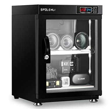 Imagem de Spolehli Desumidificador de controle digital para câmera de armário seco 35L caixa seca eletrônica com luzes LED silenciosas e economia de energia para lente da câmera e armazenamento de equipamentos