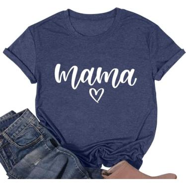 Imagem de Camiseta feminina Aunt Shirts Cute Auntie para mulheres, Love Heart, casual, manga curta, tia, Fnt0001-azul, XXG