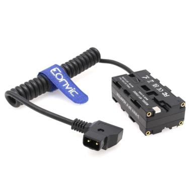 Imagem de Eonvic Dtap para NP-F550//F970/F750 Bateria falsa dupla face 5/9/12V 36W saída USB tipo C cabo de alimentação para câmera de telefone, bateria falsa, saída de três vias