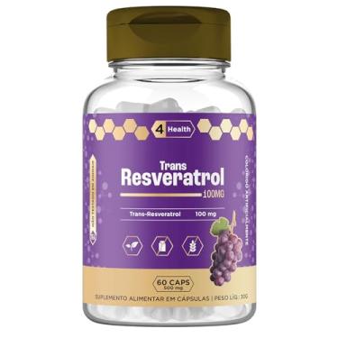 Imagem de Resveratrol Trans Resveratrol 100mg 60 Cápsulas - Tecnologia Americana - 4 Health