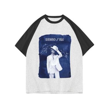 Imagem de Camiseta Rm Solo Indigo, K-pop Loose Merch Camisetas unissex com suporte impresso, camiseta de algodão, Cinza, M