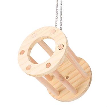 Imagem de Cobaias Brinquedo de Madeira Mastigar Brinquedo para Animais de Estimação Chinchila Hamster Engraçado Mastigar Jogar Grama Cesta Gaiola Playground Brinquedo (pendurado)