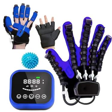 Imagem de Luvas robóticas de reabilitação, tala de mão para treinamento de dedo de mão, modo de espelho, tela LCD, com treinamento de dedo único, B-esquerda, mão, M