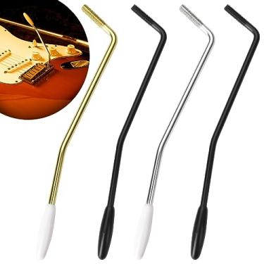 Imagem de AccEncyc Braço de tremolo de 6 mm Barra de vibração Whammy para guitarra elétrica estilo Strat, 4 peças, barra de tremolo com ponta para guitarra elétrica Stratocaster, 3 cores