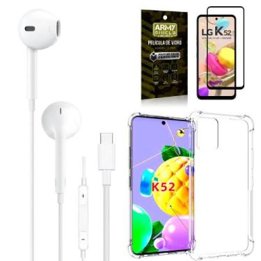 Imagem de Capa LG K52 + Fone de Ouvido Tipo C + Película 3D - Armyshield