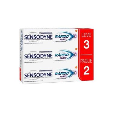 Imagem de Creme Dental Sensodyne Alívio Rápido 3 Unidades 90g Cada - GLAXO OTC O