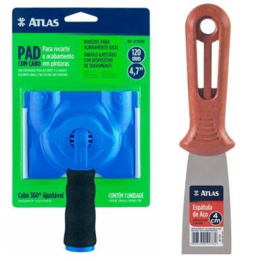 Imagem de Pad Para Pintura Acabamento Recorte Cantos Parede + Espátula - Atlas