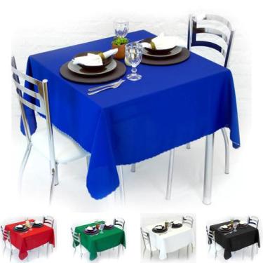 Imagem de Kit 2 Toalhas de Mesa Retangular 6 Lugares 2,10 x 1,40 Lisa - Cozzilar