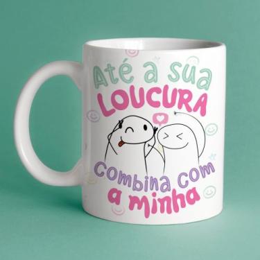 Imagem de Caneca porcelana flork amigas, até a sua loucura combina com a minha 3