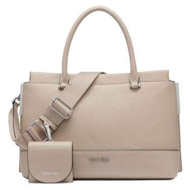 Imagem de Calvin Klein Bolsa Bianca com compartimento triplo, Mink prateado, One Size
