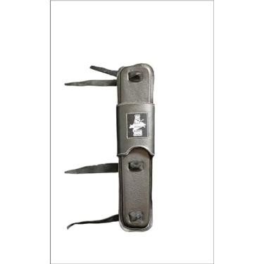 Imagem de EPT Bull Ropes Almofada de corda de touro para adultos em couro preto 38 cm x 10 cm