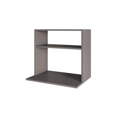 Imagem de Suporte Microondas Com Nicho Porta Tempero Para Cozinha Louis 60cm M12 - D`rossi Cor Grafite