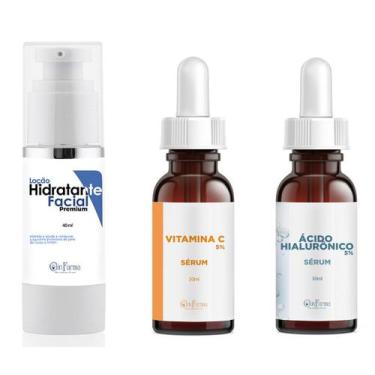 Imagem de Kit Skincare: Hidratante + Vitamina C + Ácido Hialurônico - ClinFarma