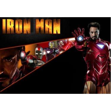 Imagem de Placa Quadro A4 Decorativo Iron Man Em Mdf - Pomps Geek, Colorido