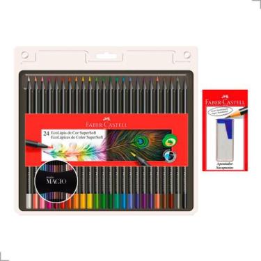 Imagem de Lapis de Cor Faber Castell 24 Cores Supersoft e 1 Apontador Depóstio K
