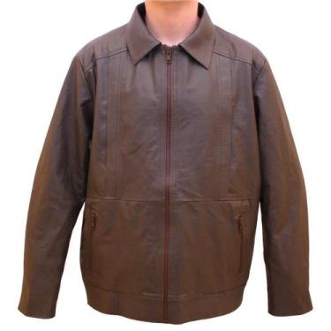 Imagem de Jaqueta de Couro Bolso Duplo SV7515 - Marrom - Selaria Vertentes, P