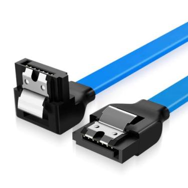 Imagem de Cabo De Dados Sata 3 - Conector de entrada Sata 90 Graus com Trava- 40