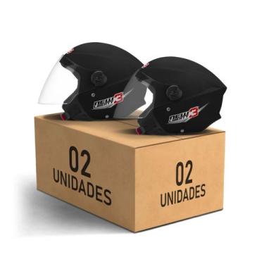 Imagem de Kit 2 Capacetes New Liberty 3 Abertos Pro Tork Moto Masculino Feminino