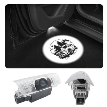 Imagem de Luzes LED com logotipo para porta de carro compatíveis com GX550 2024-presente, projetor de cortesia, lâmpada de boas-vindas a laser, kit de luzes de poça, acessórios de carro (GX 2024-presente)