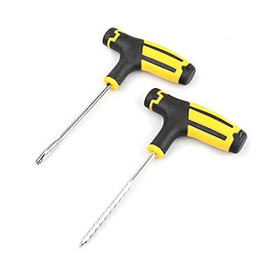 Imagem de TWENOW Kit de reparo de pneu ferramentas de reparo de pneu de carro, kit de reparo de pneus, conjunto de ferramentas de rebite, carro, bicicleta, sem câmara, plugue de perfuração de pneu para garagem,