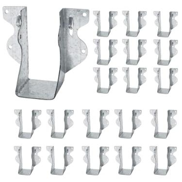 Imagem de LukLoy Cabide de viga 2 x 4, calibre 20, galvanizador, suporte facial, cabides para madeira, pacote com 10