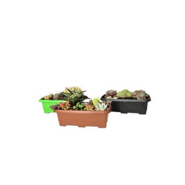 Imagem de Vasos Floreira Jardineira 10 Litros - Marrom - formplast, Marrom